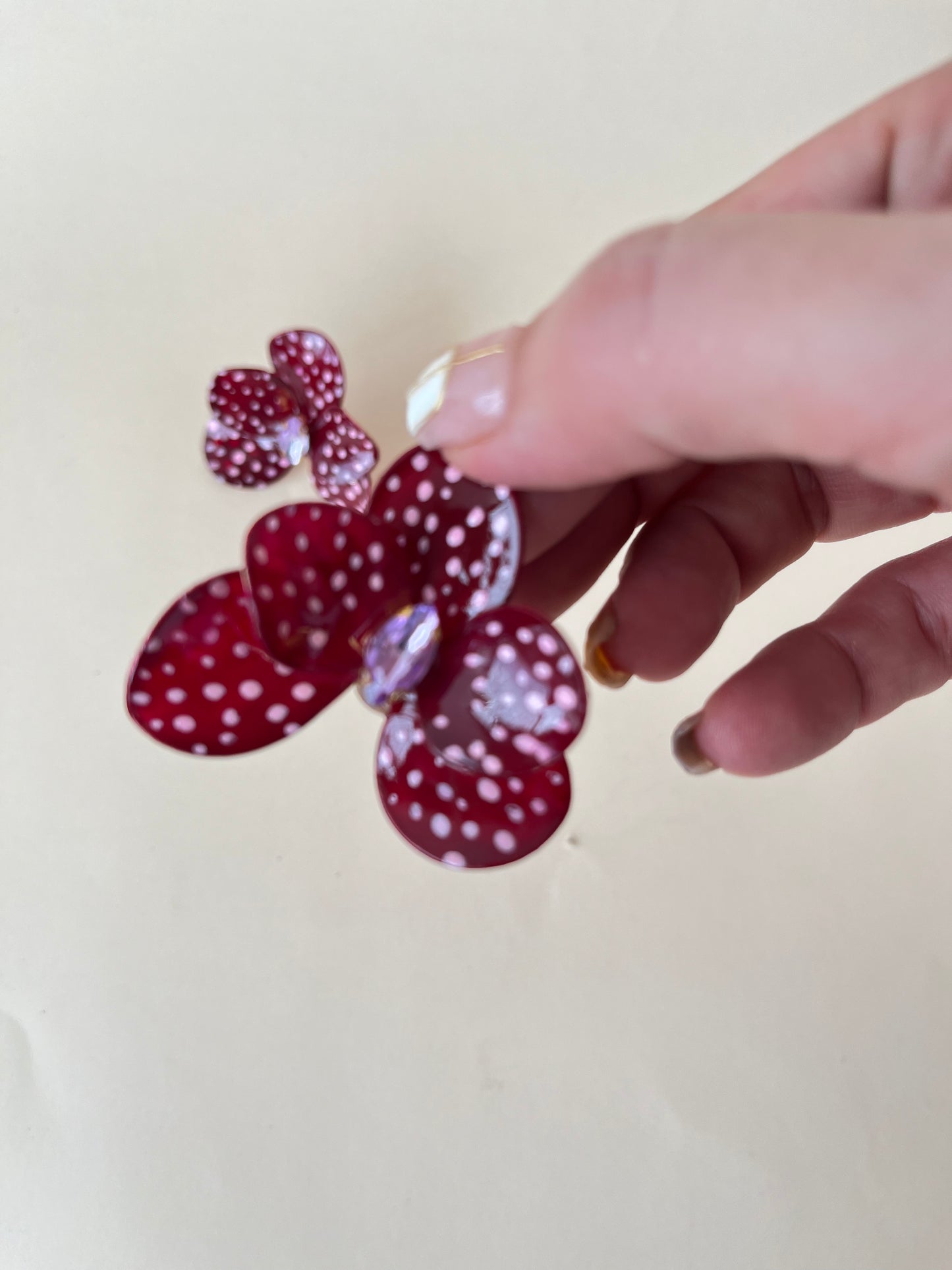 Orchid Dot Burgundy