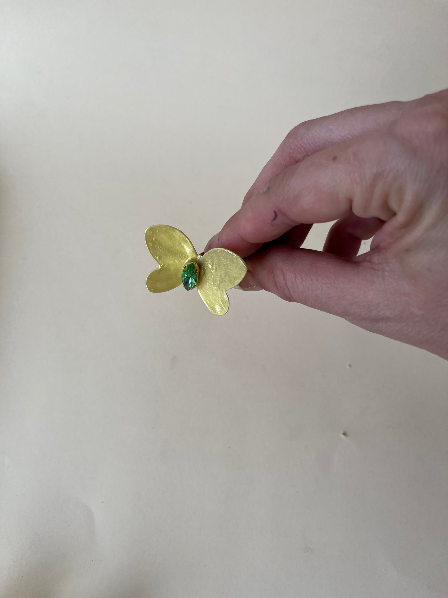 Anillo Mariposa Amarillo